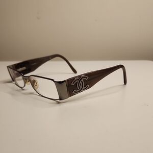 CHANEL Women's Glasses in Brown with Logo Accent VINTAGE!